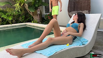 The pool cleaner drove me to squirt while my husband was away