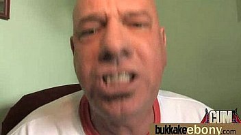 Ebony babe sucks too many white cocks 10