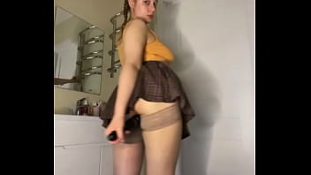 Masturbating with cute bbw