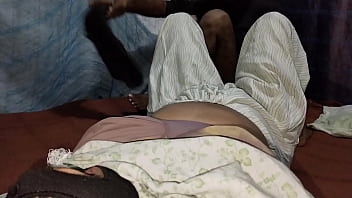 Hubby fuck his wife after pussy licking with nipple teasing