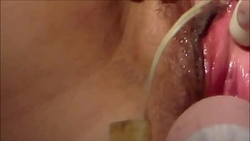 Dripping wet pussy teased with toys