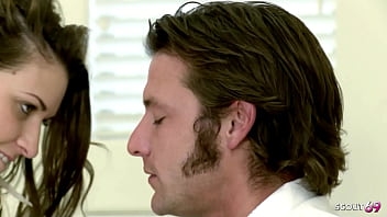 Sexy teen couple at intense romantic sex with big dick boyfriend at porn