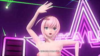 Megurine luka desnuda con tetas enormes