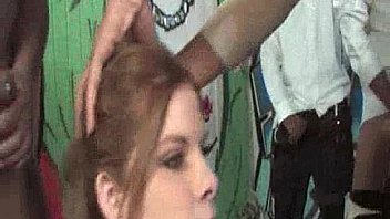 Interracial deepthroat and cumshots