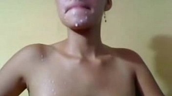 Self facial babe sucks her own milk Self facial babe sucks her own milk