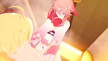 Yae miko takes in so much pleasure in her tight pussy genshin impact sex compilation