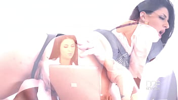 Office daydreamer imagines ass fucking mini skirt intern