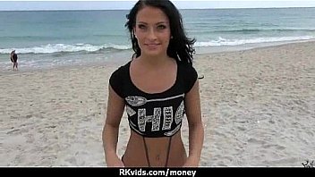 Tight teen fucks a man in front of the camera for cash 24