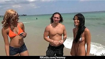 Tight teen fucks a man in front of the camera for cash 24