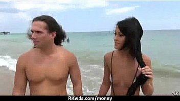 Tight teen fucks a man in front of the camera for cash 24