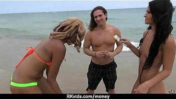 Tight teen fucks a man in front of the camera for cash 24