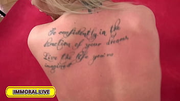 Rachele richey deepthroats two massive cocks in wild threesome