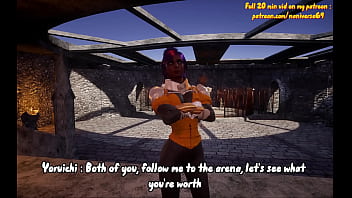 Yoruichi gets fucked by 2 warriors