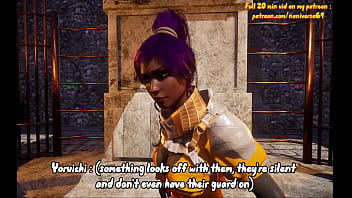 Yoruichi gets fucked by 2 warriors