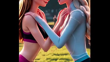 Just a quiet special moment between anna and elsa their bond is truly magical ai generated