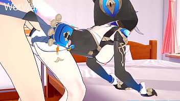 Cipher steals hot cum and puts it in her pussy bank honkai star rail sex