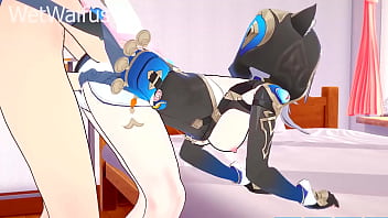 Cipher steals hot cum and puts it in her pussy bank honkai star rail sex