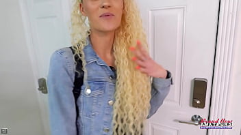 Skinny blonde cutie sassy sucks a cock before she gets her pussy pounded