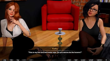 Redhead and brunette share a dick