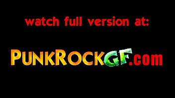 Goth babe showing striptease