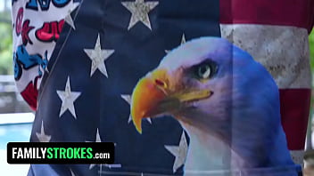 Step sister khloe kapri must please her stepbro and stepdaddy by using her pussy and mouth