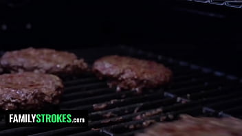 Step sister khloe kapri must please her stepbro and stepdaddy by using her pussy and mouth