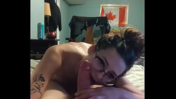 Sucking cock for a live cam show