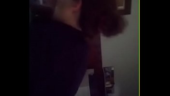 Amy swallowing my dick as much as she can in home movie