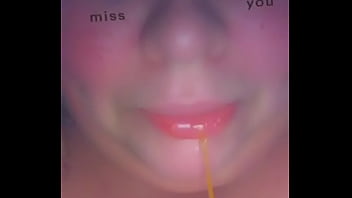 Slut makes herself puke