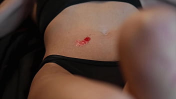 Wax punishment for fit milf