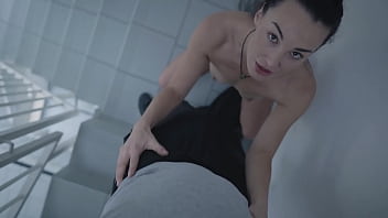 Former catwalk model tanya caught in the stairwell