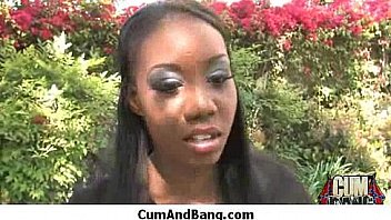 Nice ebony fucked by several white guys in all holes 17