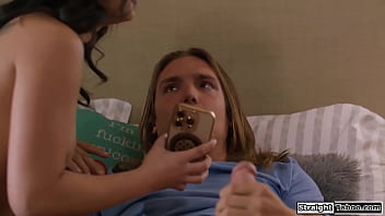 Lulu chu had a crush on her stepbro one day she caught him spying on her mum so she now got him on the leg and made him fuck his petite stepsis