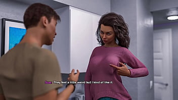 My bimbo dream #04 masturbating and cumming hard over my stepmom's new big fake tits