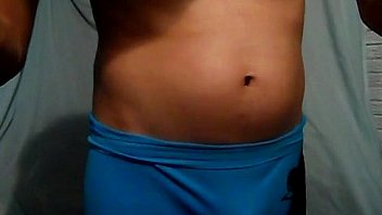 Boy masturbating his huge cock in bedroom