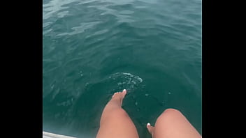 The warm sea water caresses my feet