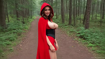 Red riding hood fucks hard in forest big boobs big ass ai generated