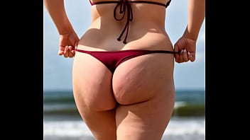 Thick women on beach ai