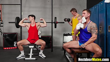 Gay Hunks Working Out And Fucking In Gym Toilet thumbnail