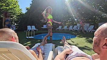 Orgy party in a swimming pool