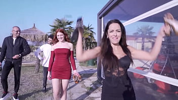 Onlymaya behind the scene two hot girls fucked hard by two horny voyeurs