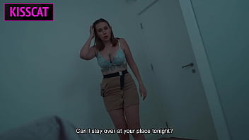 Why step mom wakes with step son’s cock in hand post fight — will she gets face cum in share bed