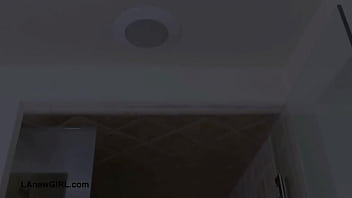 Alluring brunette beauty enjoys a sensual bath