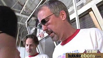 Ebony In A Huge Bukkake 19 thumbnail