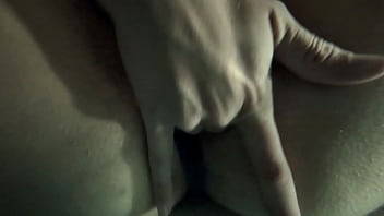 Petite slut wife fingers her pussy to orgasm in the pool