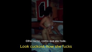 Esposa sozinha no motel com dois colegas do corno legendado