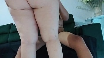 The big assed queen enjoyed herself through her little ass