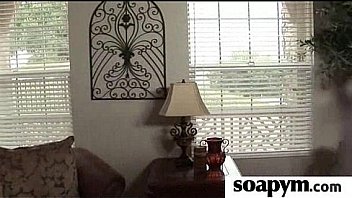 Soapy massage end with a big cumshot 10