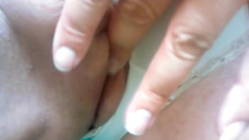 My girlfriend finger banging her tight pink pussy