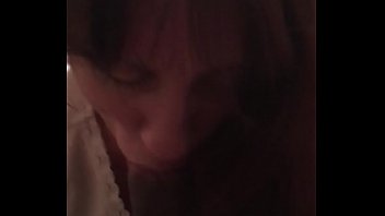 Mature white trash sucking small black cock